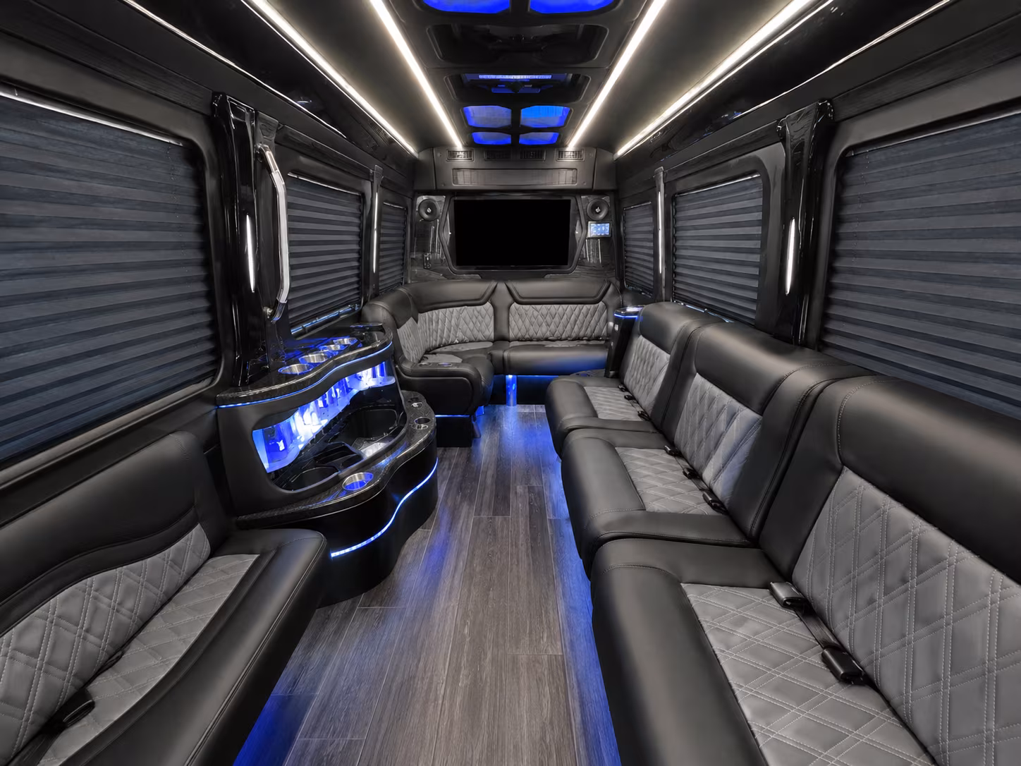 renton 50 passenger party bus interior