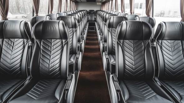 50 passenger charter bus inside sammamish