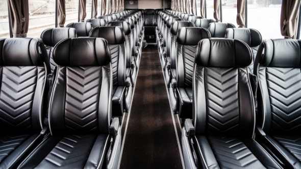 55 passenger charter bus inside sammamish