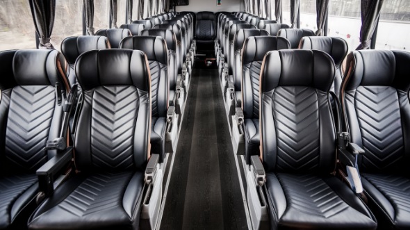56 passenger charter bus inside sammamish